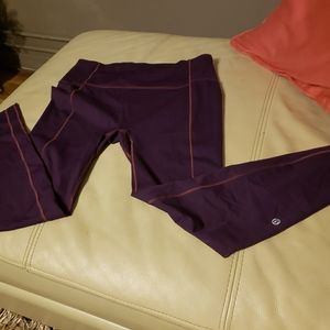 Size 10 maroonish purple crop leggings